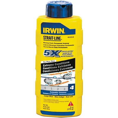 IRWIN STRAIT-LINE Chalk Line, Classic Reel, Blue, 100 ft. (1932880