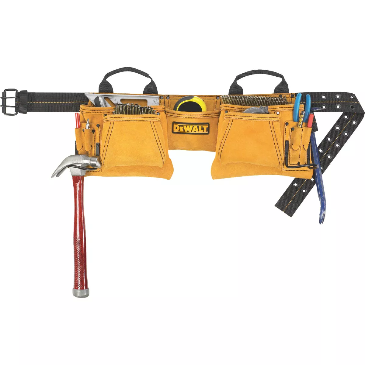 DEWALT 12-Pocket Suede Leather Carpenter Apron
