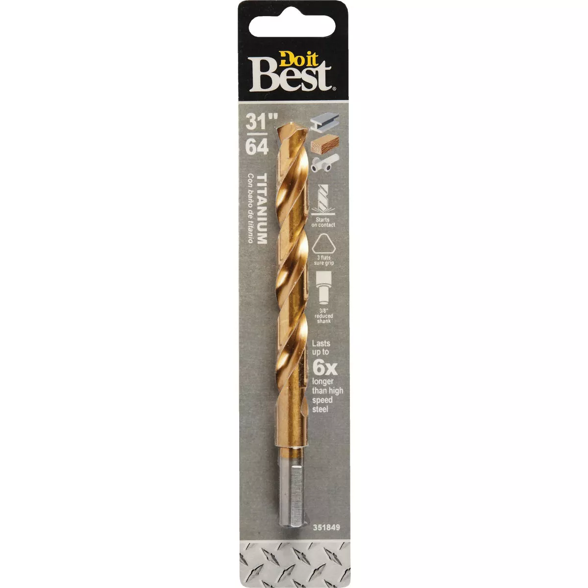 Do it Best 31/64 In. Titanium Drill Bit