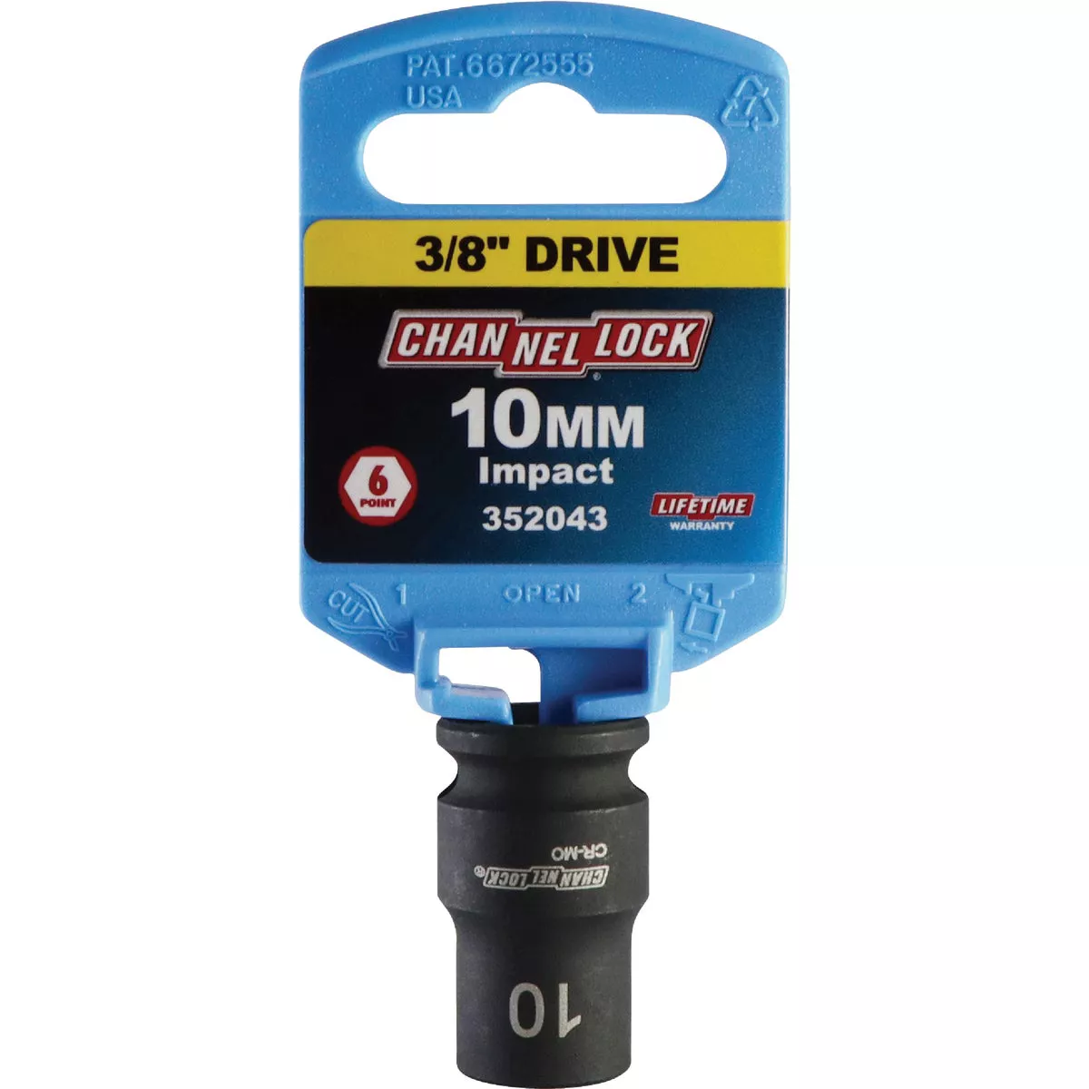 Channellock 3/8 In. Drive 10 mm 6-Point Shallow Metric Impact Socket - photo 2
