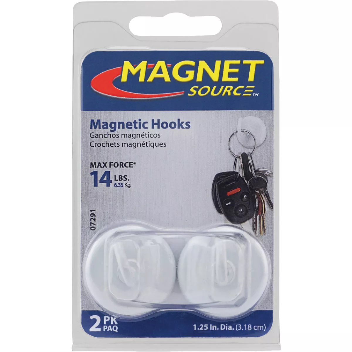 Master Magnetics 1-1/4 in. 14 Lb. Magnet Hooks (2-Pack) - photo 2