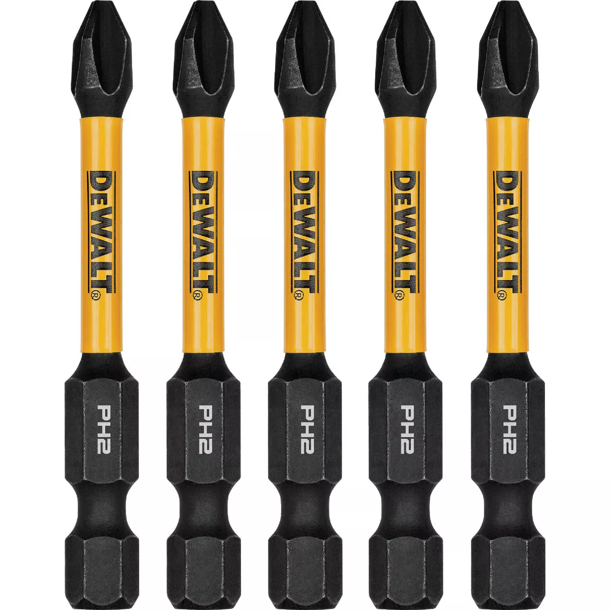 DEWALT FlexTorq 2 In. #2 Phillips Power Impact Screwdriver Bit (5-Pack)