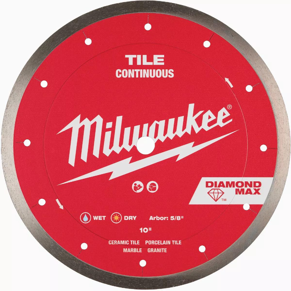 Milwaukee DIAMOND MAX 10 In. Continuous Rim Tile Diamond Blade - photo 3