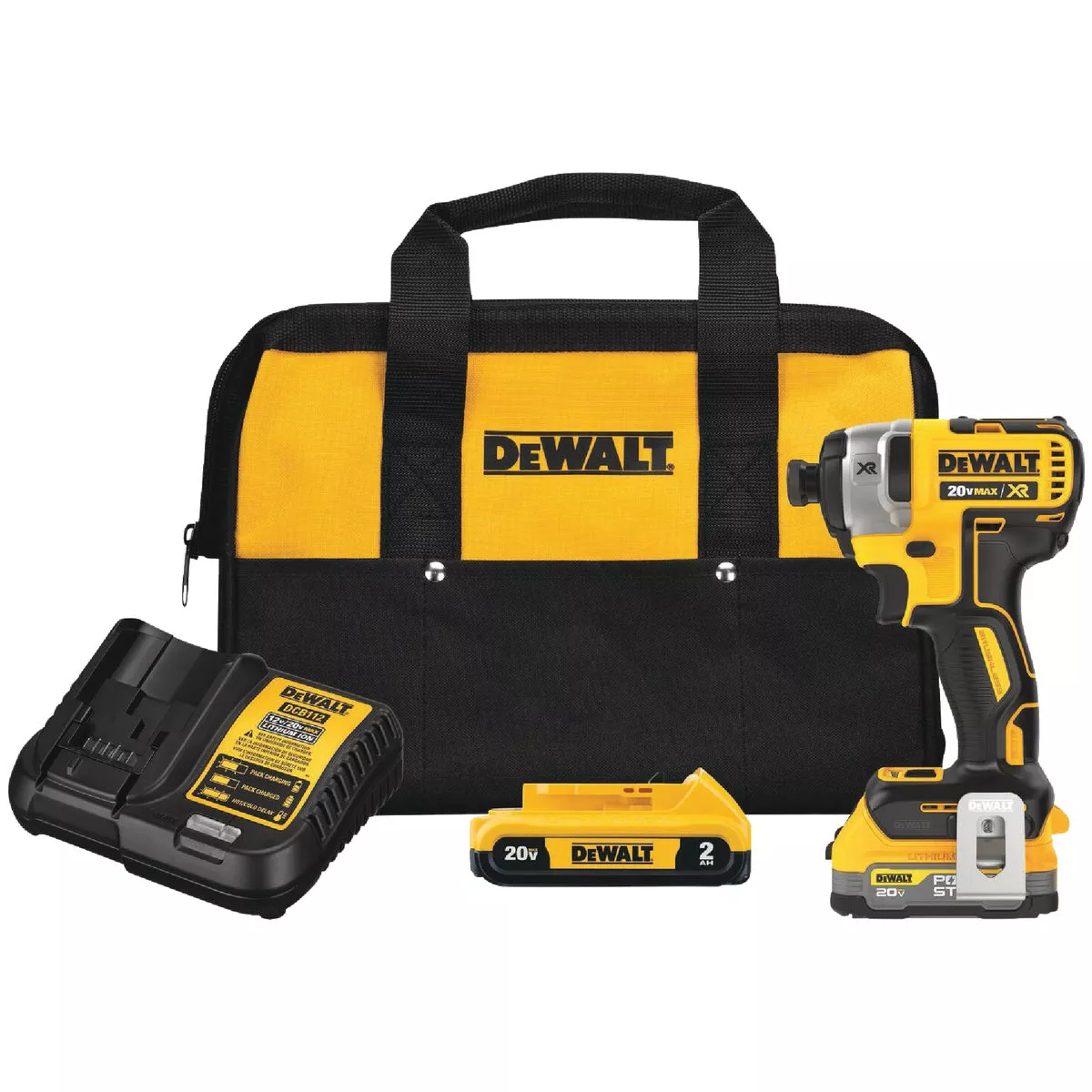 DEWALT 20-Volt MAX XR Lithium-Ion Brushless 1/4 In. Hex Compact Cordless Impact Driver Kit with POWERSTACK Battery