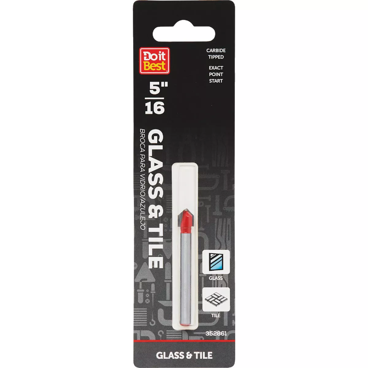 Do it Best 5/16 In. x 2-7/8 In. Carbide Glass & Tile Drill Bit