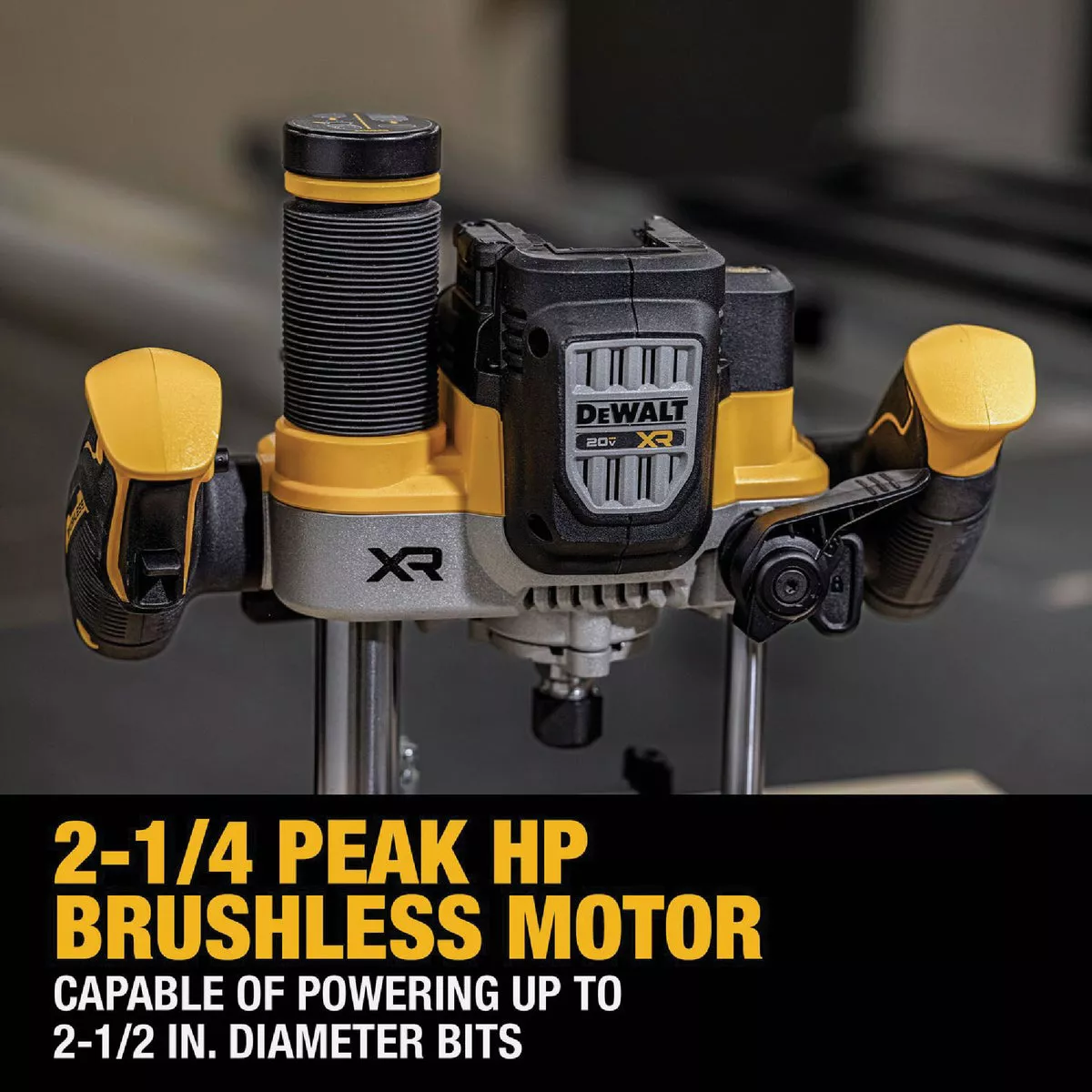 DEWALT 20V MAX XR Brushless 1/4 In. & 1/2 In. 2.25 Peak HP Cordless Plunge Router (Tool Only) - photo 4