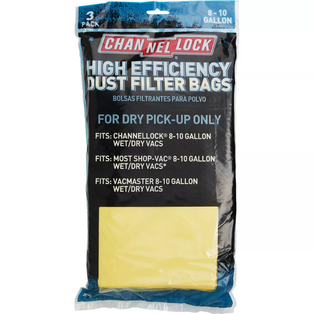 Channellock Paper High Efficiency 8 to 10 Gal. Filter Vacuum Bag (3-Pack) - photo 2