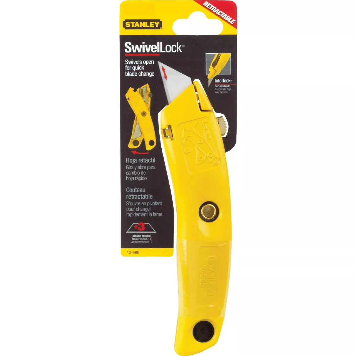 Stanley Swivel-Lock Retractable Straight Utility Knife - photo 3