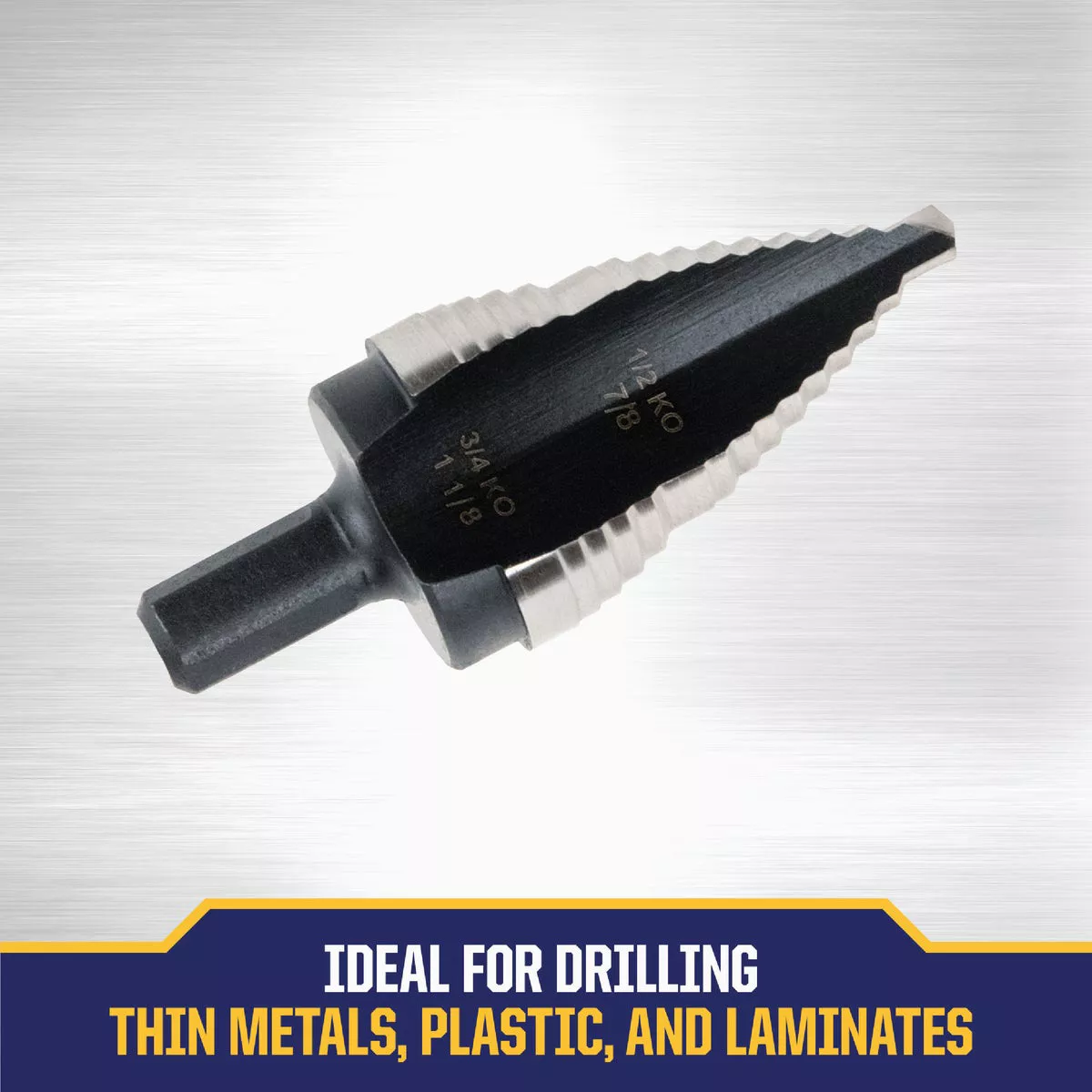 Irwin Unibit 7/8 In. & 1-1/8 In. #9 Step Drill Bit, 2 Steps - photo 3