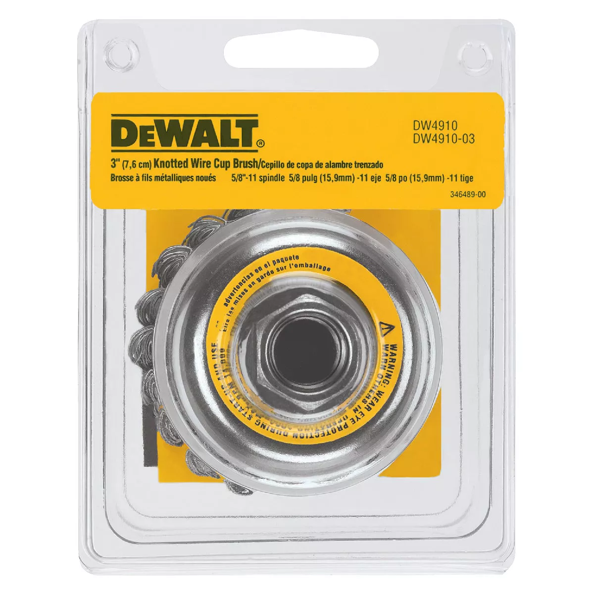 DEWALT 3 In. Knotted 0.020 In. Angle Grinder Wire Brush - photo 4