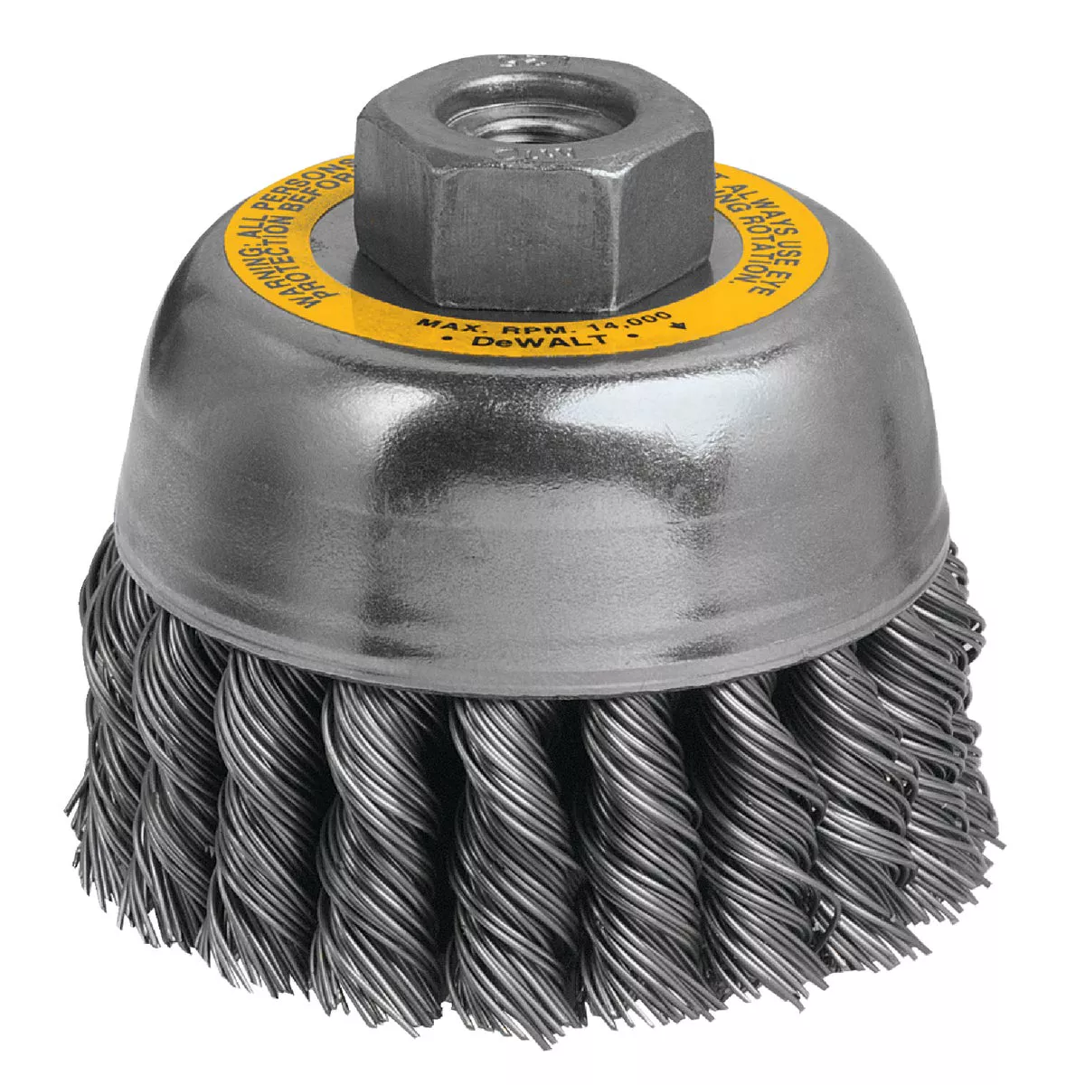 DEWALT 3 In. Knotted 0.020 In. Angle Grinder Wire Brush