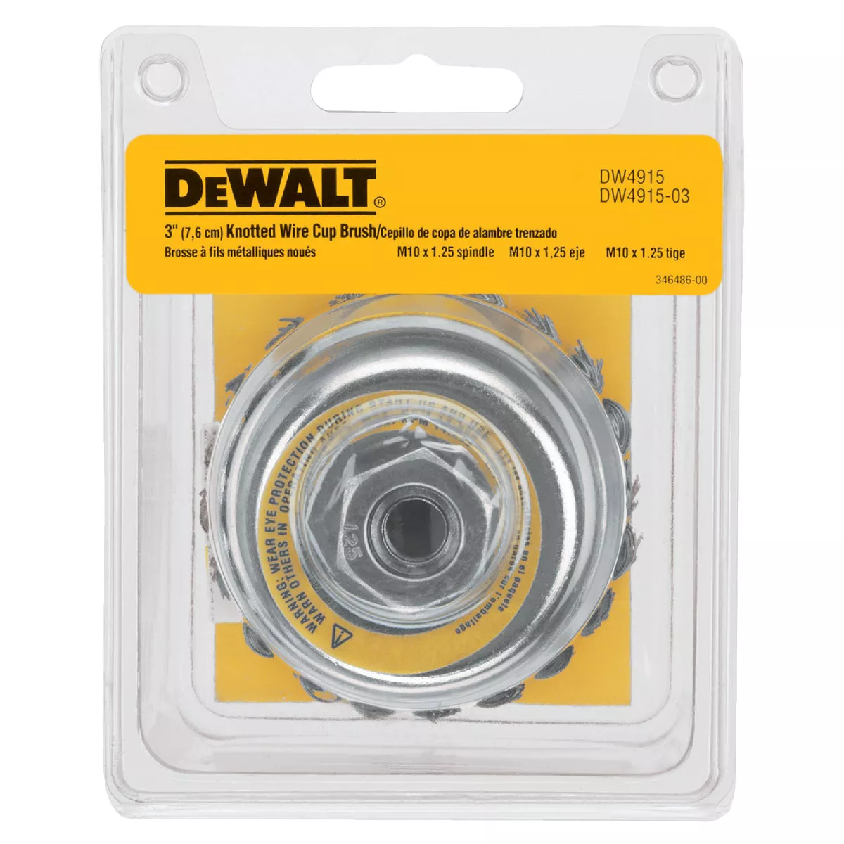 DEWALT 3 In. Knotted 0.020 In. Angle Grinder Wire Brush - photo 2