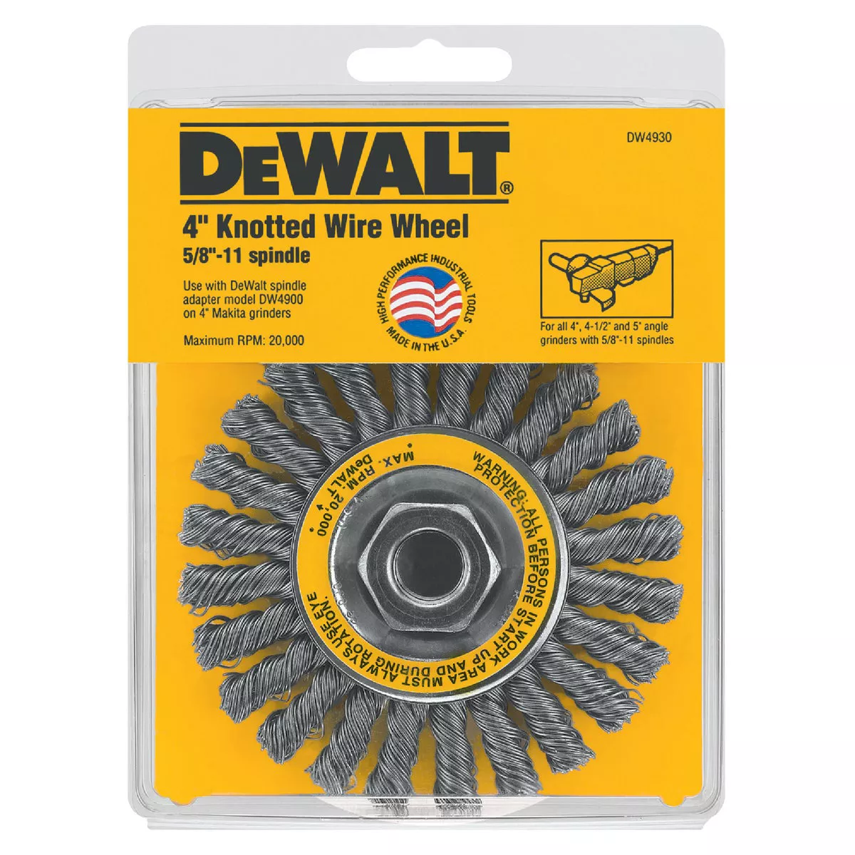 DEWALT 4 In. Cable Twist 0.020 In. Angle Grinder Wire Wheel - photo 2