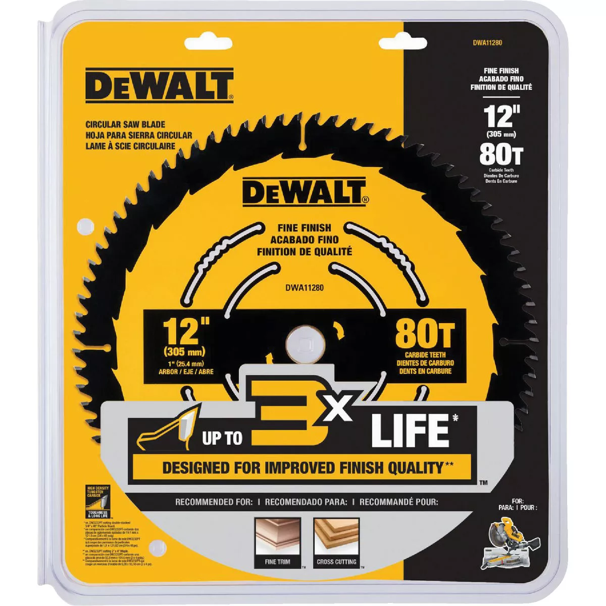 DEWALT 12 In. 80-Tooth Fine Finish Circular Saw Blade - photo 2