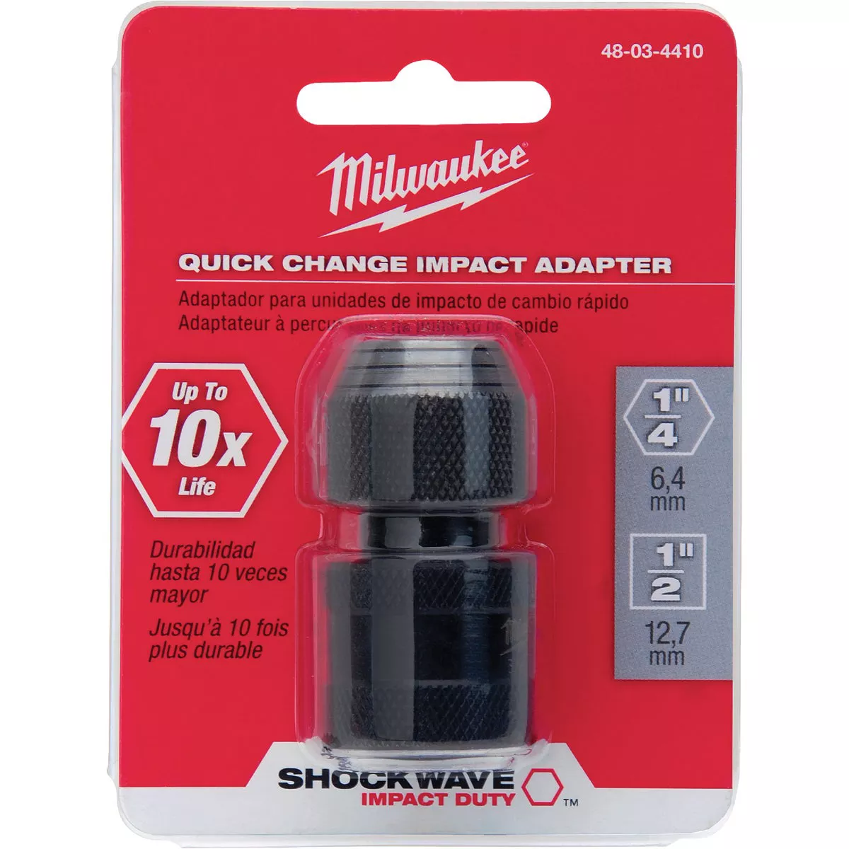 Milwaukee SHOCKWAVE 1/2 In. Square to 1/4 In. Socket Adapter - photo 2