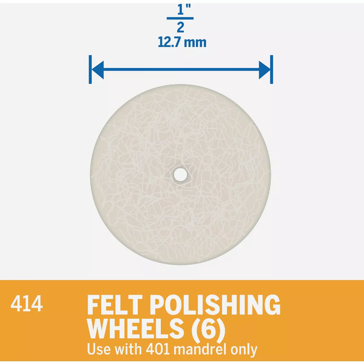 Emery 1/2 In. Felt Polishing Wheel - photo 4