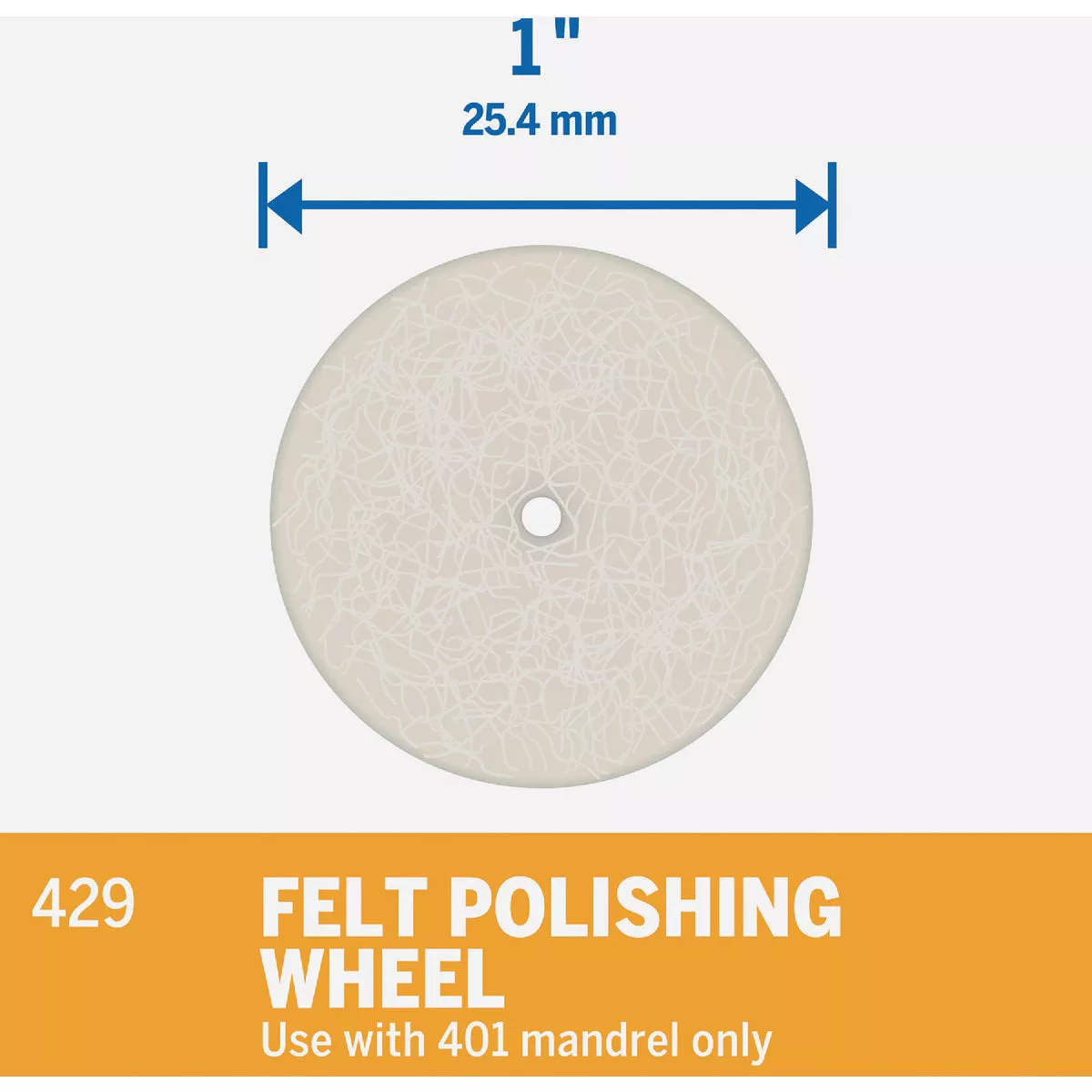 Emery 1 In. Felt Polishing Wheel (2-Pack) - photo 3