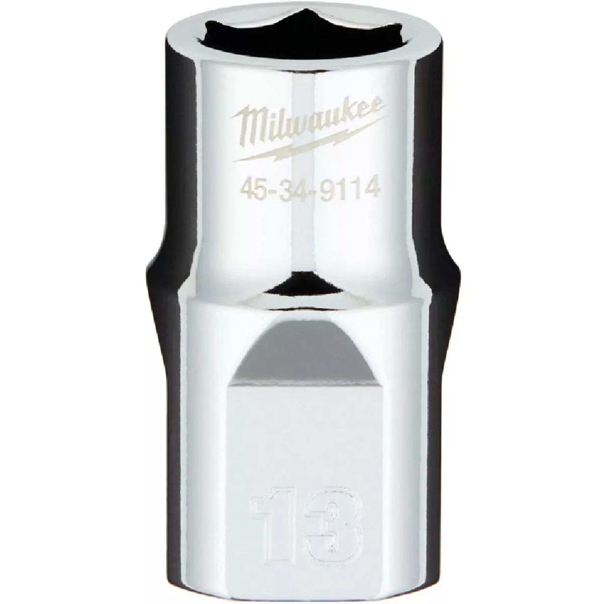 Milwaukee 1/2 In. Drive 13 mm 6-Point Shallow Metric Socket with FOUR FLAT Sides