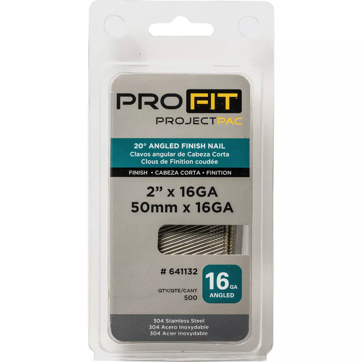 Pro-Fit 2 In. 16 Gauge Stainless Steel 20 Degree Angled Finish Nails (500 Ct.) - photo 2