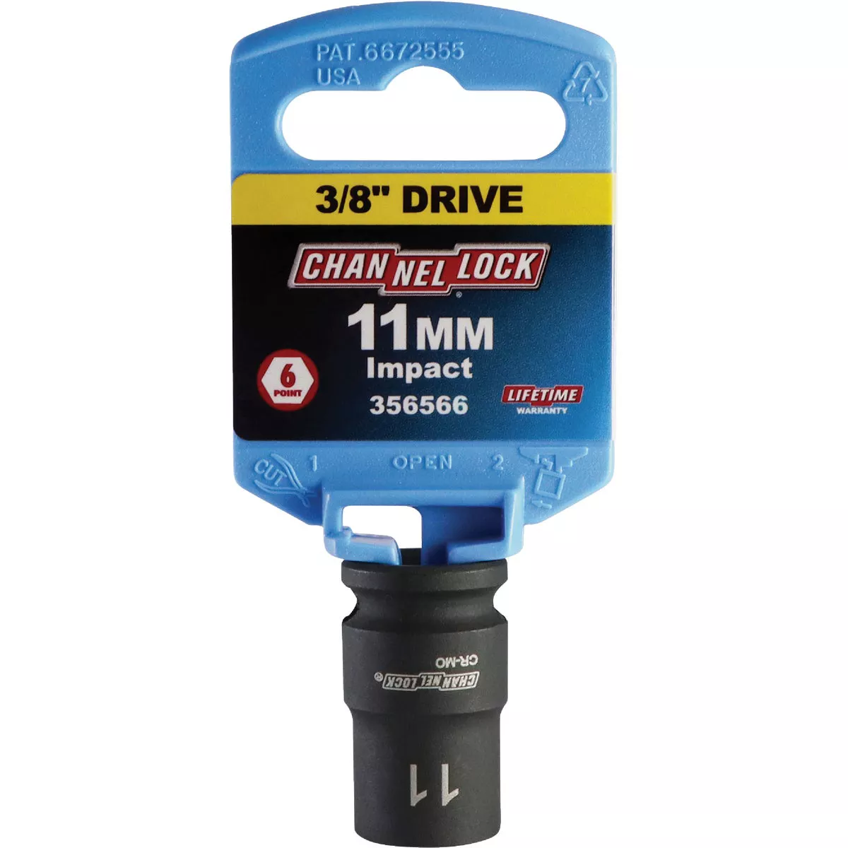 Channellock 3/8 In. Drive 11 mm 6-Point Shallow Metric Impact Socket - photo 2