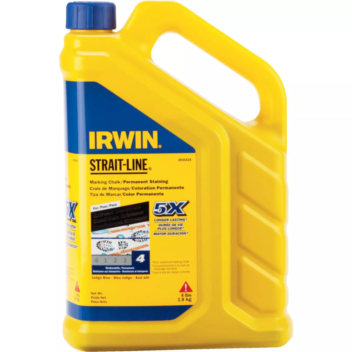 Irwin STRAIT-LINE 4 Lb. Indigo Blue Permanent Staining 5X Chalk Line Chalk - photo 2