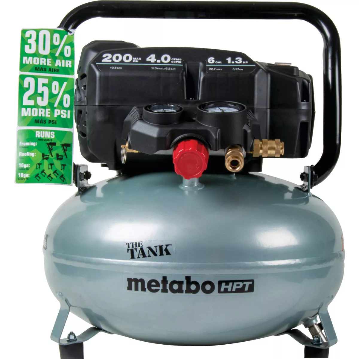Metabo HPT The Tank 6 Gal. 200 psi Pancake Air Compressor - photo 2