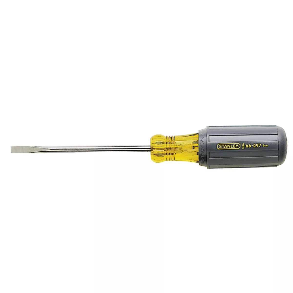 Stanley 3/16 In. x 3 In. Cabinet-Tip Vinyl Grip Slotted Screwdriver
