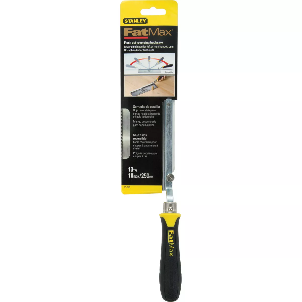 Stanley 10 In. L. Blade 15 TPI Cushion Grip Handle Dovetail Saw - photo 2