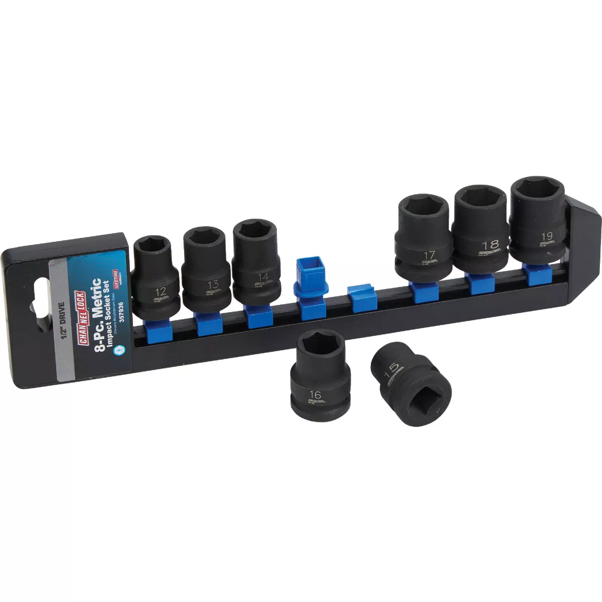Channellock Metric 1/2 In. Drive 6-Point Shallow Impact Driver Set (8-Piece) - photo 4