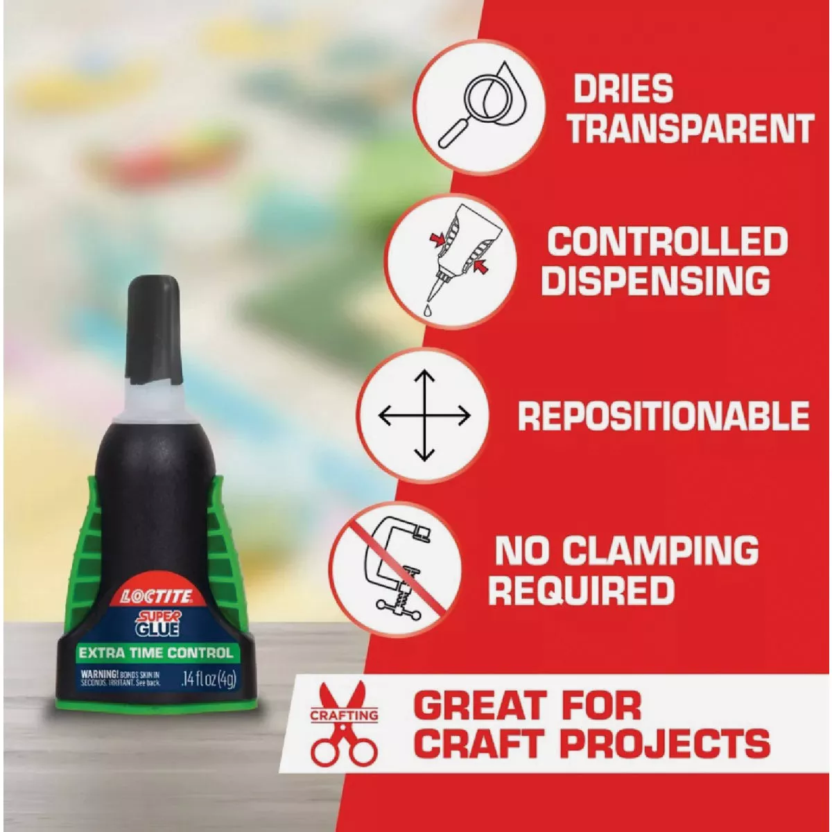 LOCTITE 0.14 Oz. Liquid Extra Time Control Super Glue - photo 6