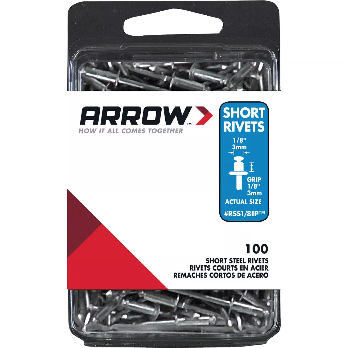 Arrow 1/8 In. x 1/8 In. Steel Rivet (100-Count)