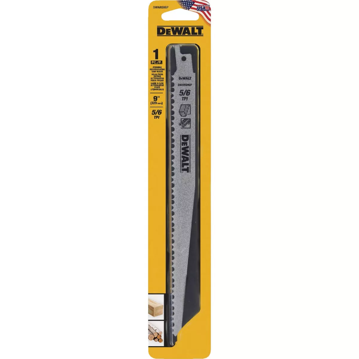 DEWALT 9 In. 6 TPI Bi-Metal Pruning Reciprocating Saw Blade - photo 2