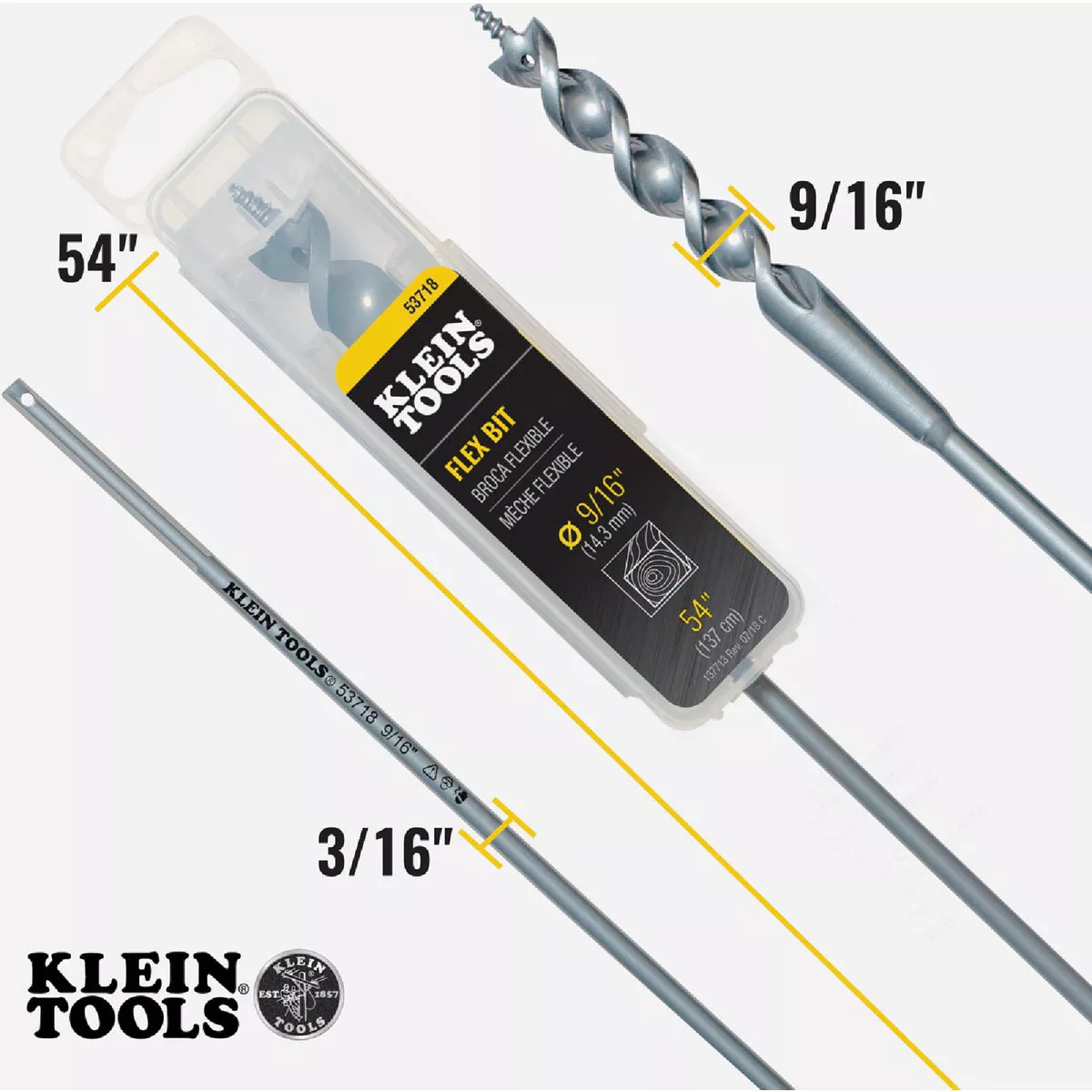 Klein 9/16 In. x 54 In. Flex Bit Auger | Do it Best