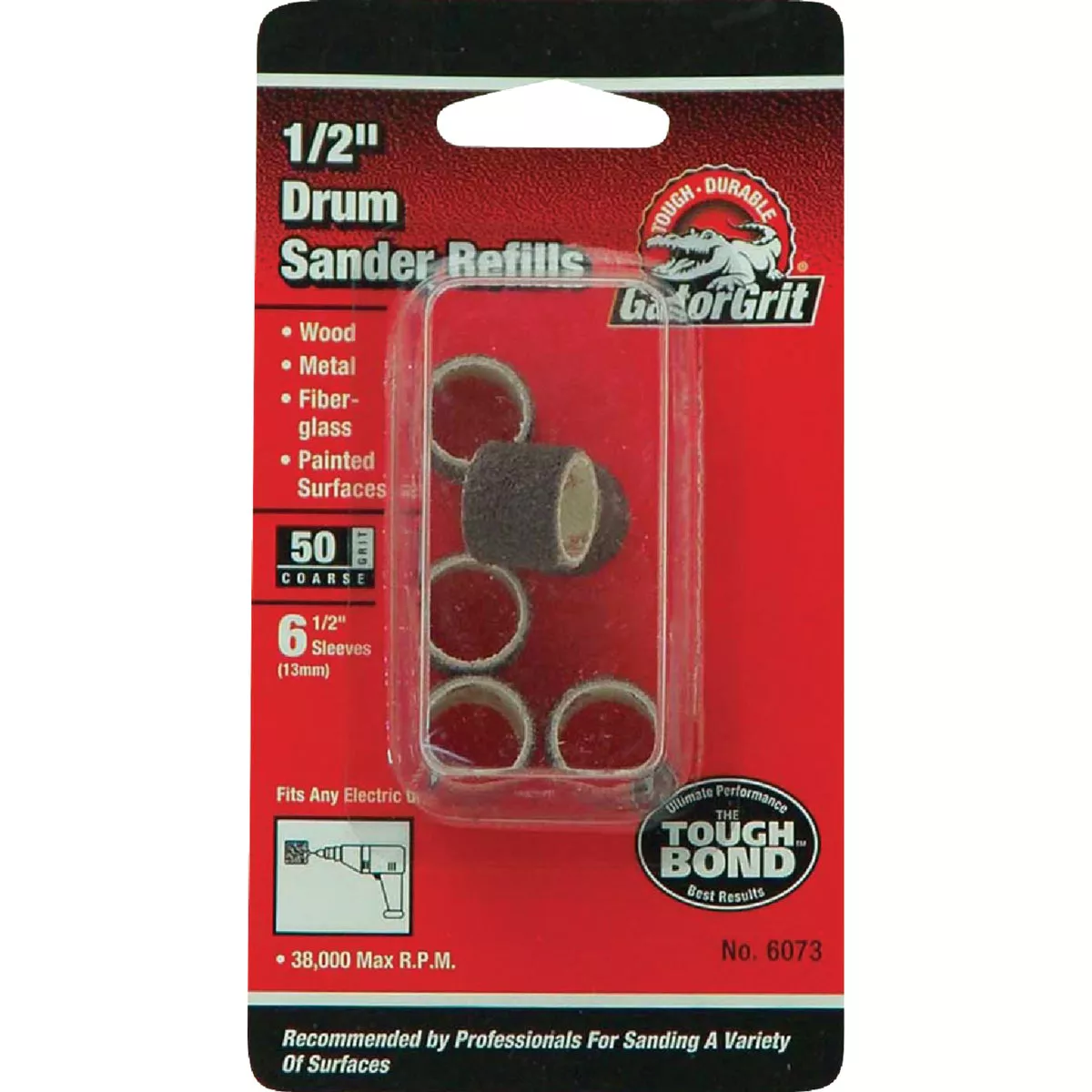 Gator Blade 1/2 In. x 1/2 In. 50 Grit Drum Sander Refills (6-Pack)