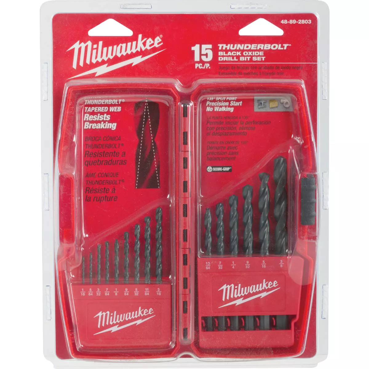 Milwaukee THUNDERBOLT 15-Piece Black Oxide Drill Bit Set, 1/16 In. through 3/8 In. - photo 2