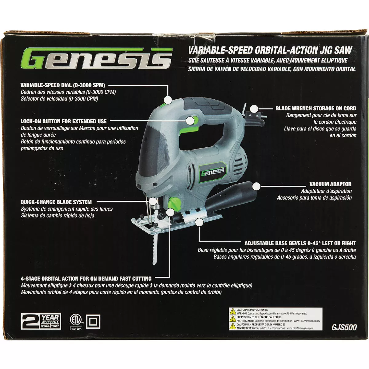 Genesis 5-Amp Variable Speed Orbital Jig Saw - photo 4