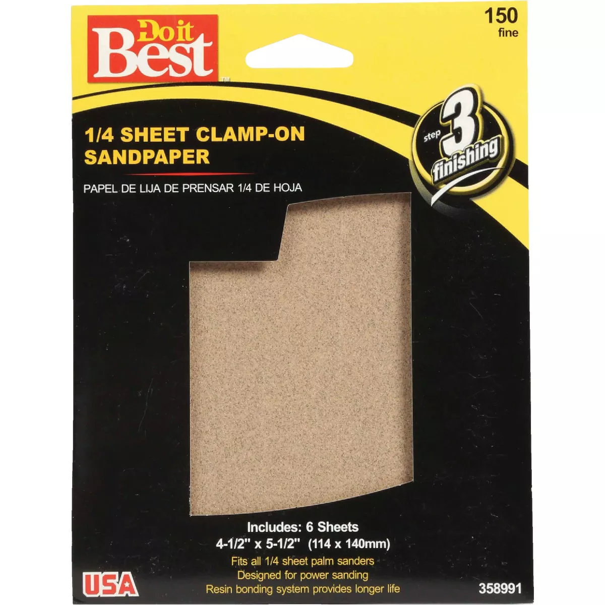 Do it Best 150 Grit 1/4 Sheet Power Sanding Sheet (6-Pack)