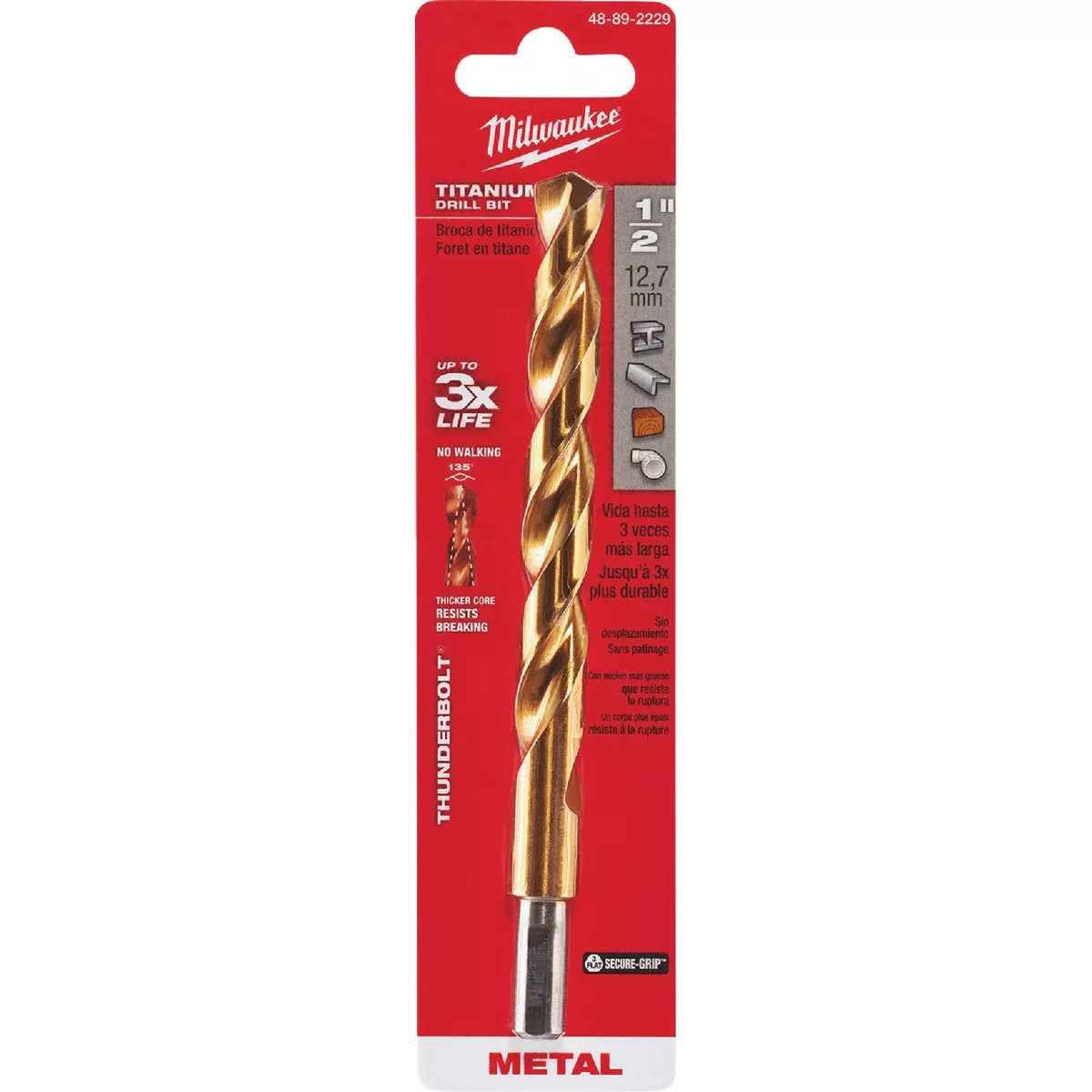 Milwaukee THUNDERBOLT 1/2 In. Titanium Drill Bit - photo 2