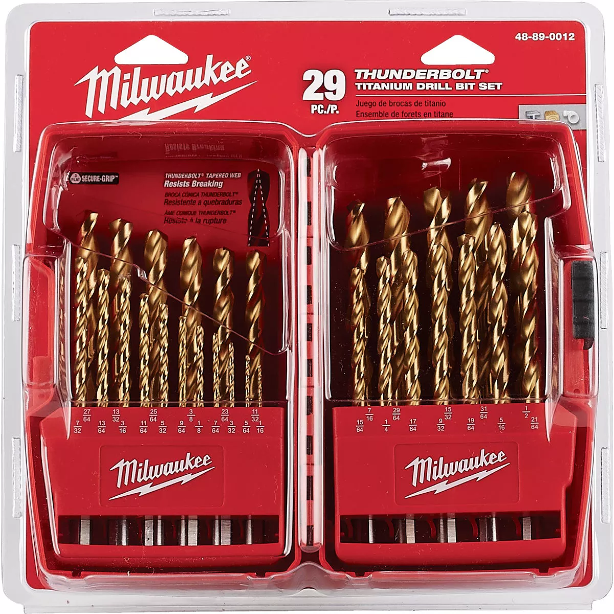 Milwaukee THUNDERBOLT 29-Piece Titanium Drill Bit Set, 1/16 In. thru 1/2 In. - photo 2