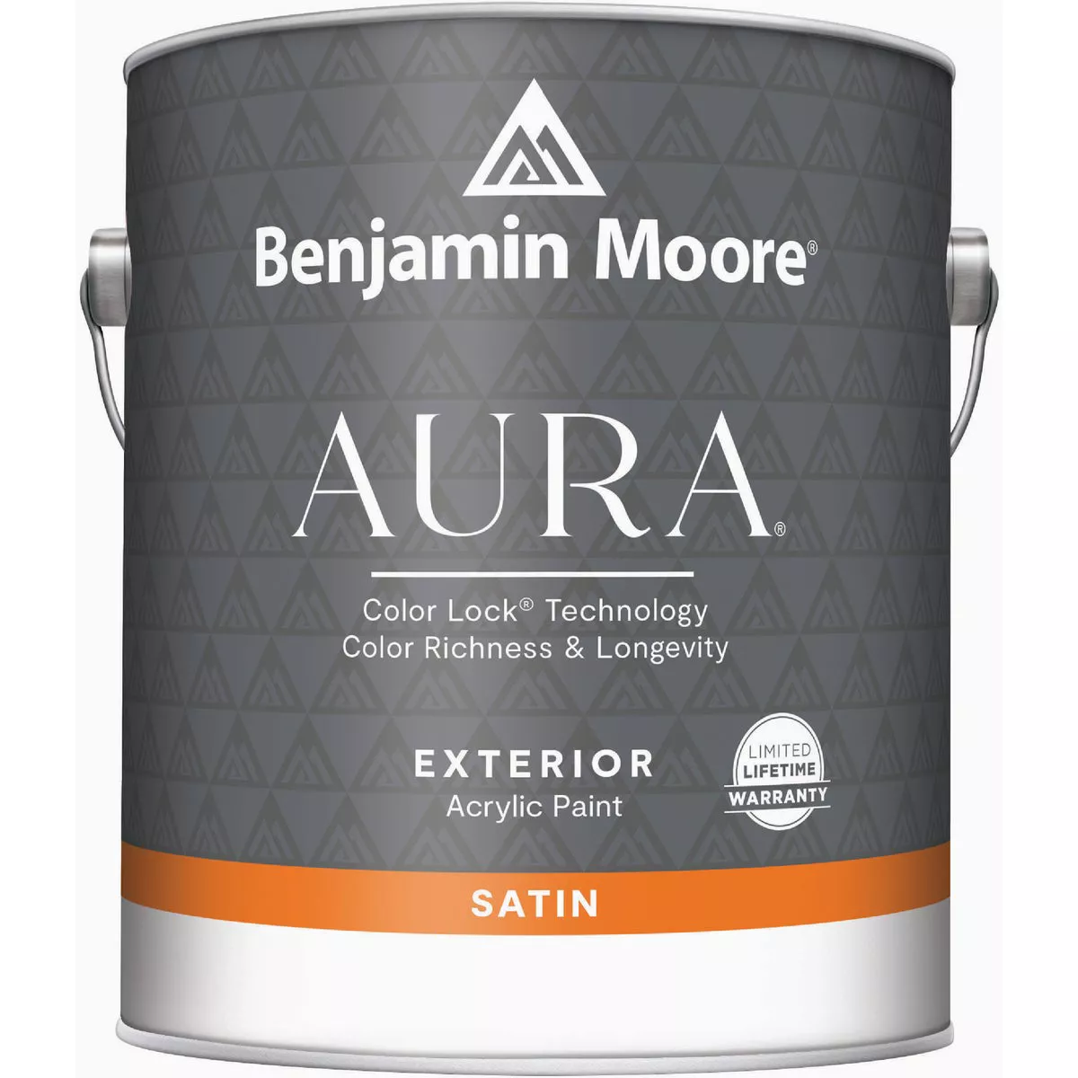 Benjamin Moore Aura Waterborne Acrylic Satin Exterior House Paint, Base 3, 1 Gal.