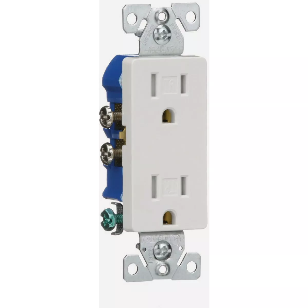 Eaton White 15A Residential Grade 5-15R Duplex Outlet