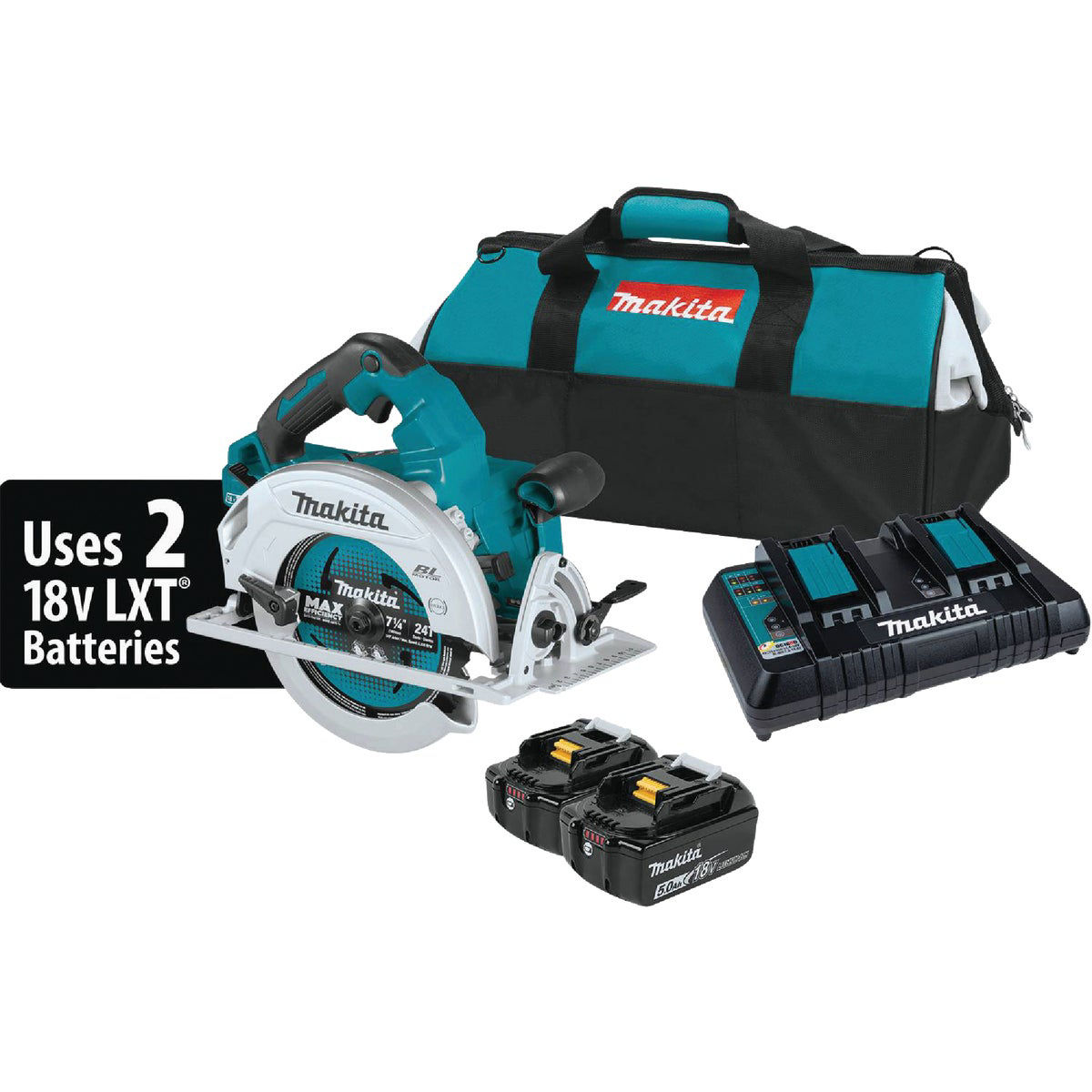 Makita 18 Volt X2 LXT Lithium-Ion Brushless 7-1 or 4 In Cordless Circular Saw Kit