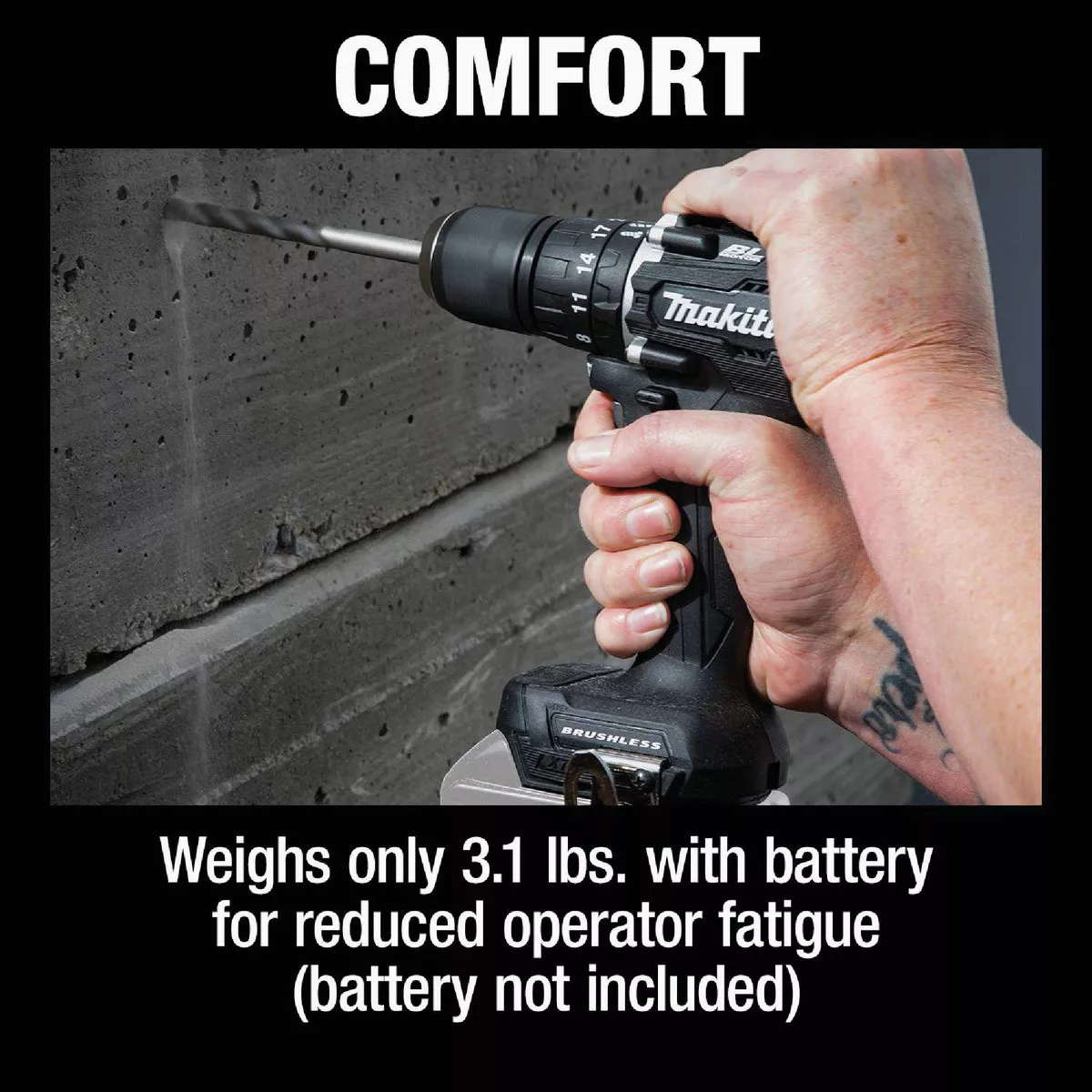 Makita 18-Volt LXT Lithium-Ion 1/2 In. Brushless Sub-Compact Cordless Hammer Drill (Tool Only) - photo 3