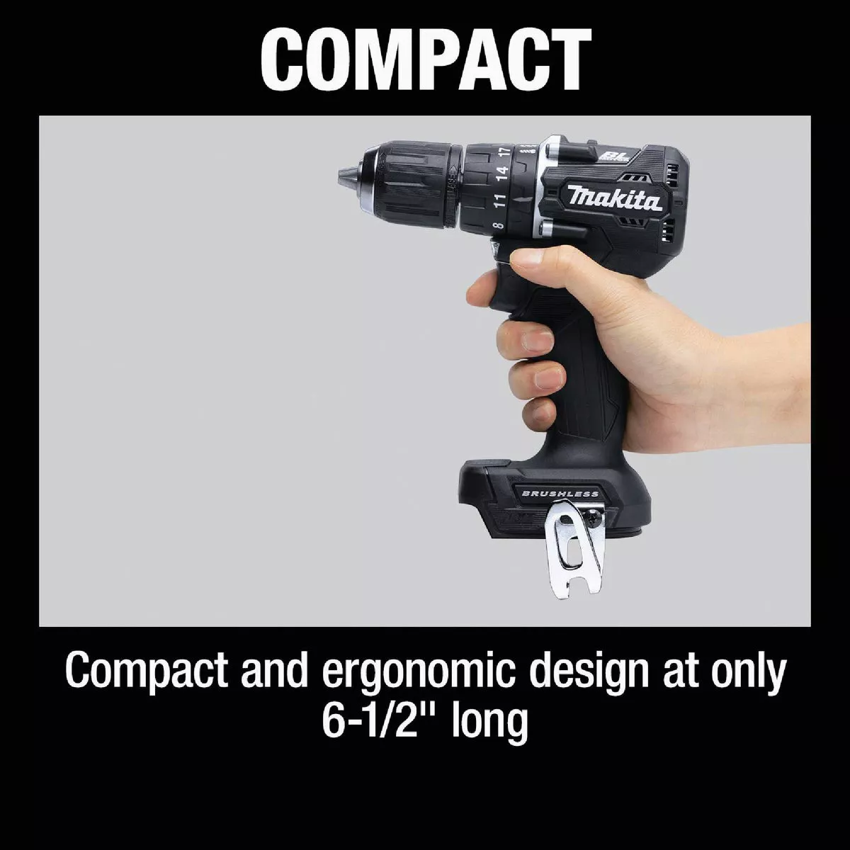 Makita 18-Volt LXT Lithium-Ion 1/2 In. Brushless Sub-Compact Cordless Hammer Drill (Tool Only) - photo 4