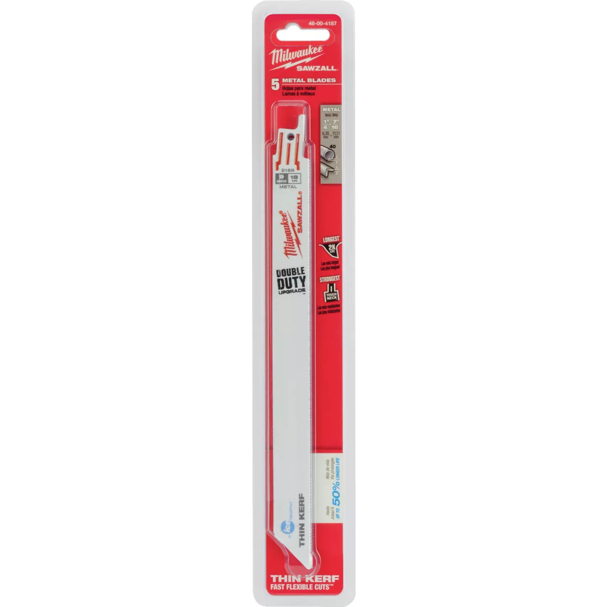Milwaukee SAWZALL 9 In. 14 TPI Ice Hardened Metal Reciprocating Saw Blade (5-Pack) - photo 2