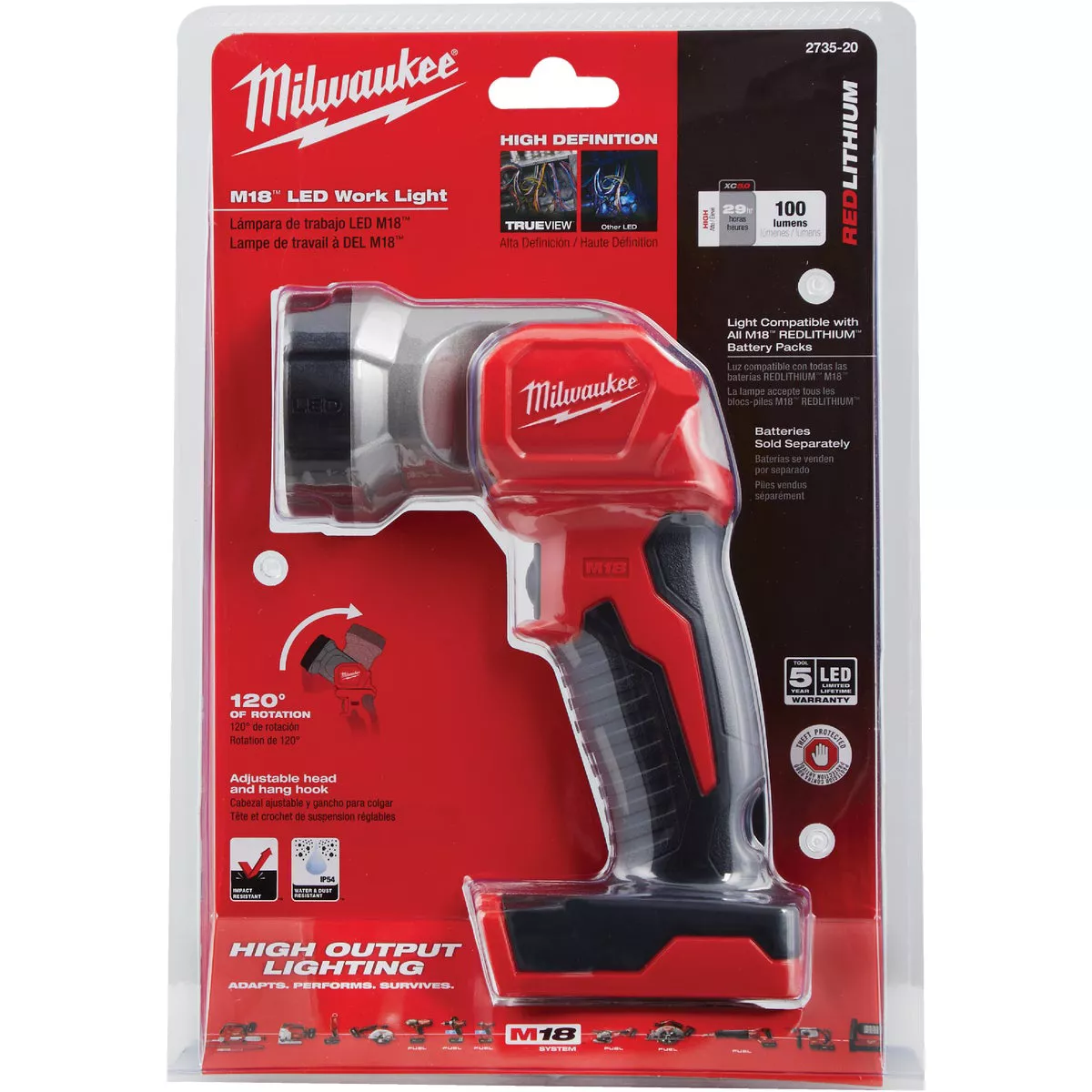 Milwaukee M18 LED Cordless Work Light (Tool Only) - photo 2