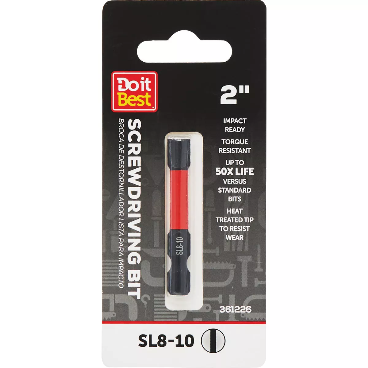 Do it Best 2 In. Slotted #8-10 Impact Ready Screwdriver Bit
