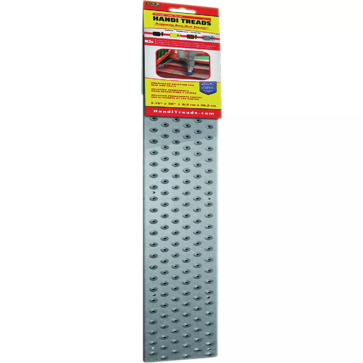 Handi Treads 3.75 In. x 30 In. Gray Non-Slip Aluminum Tread