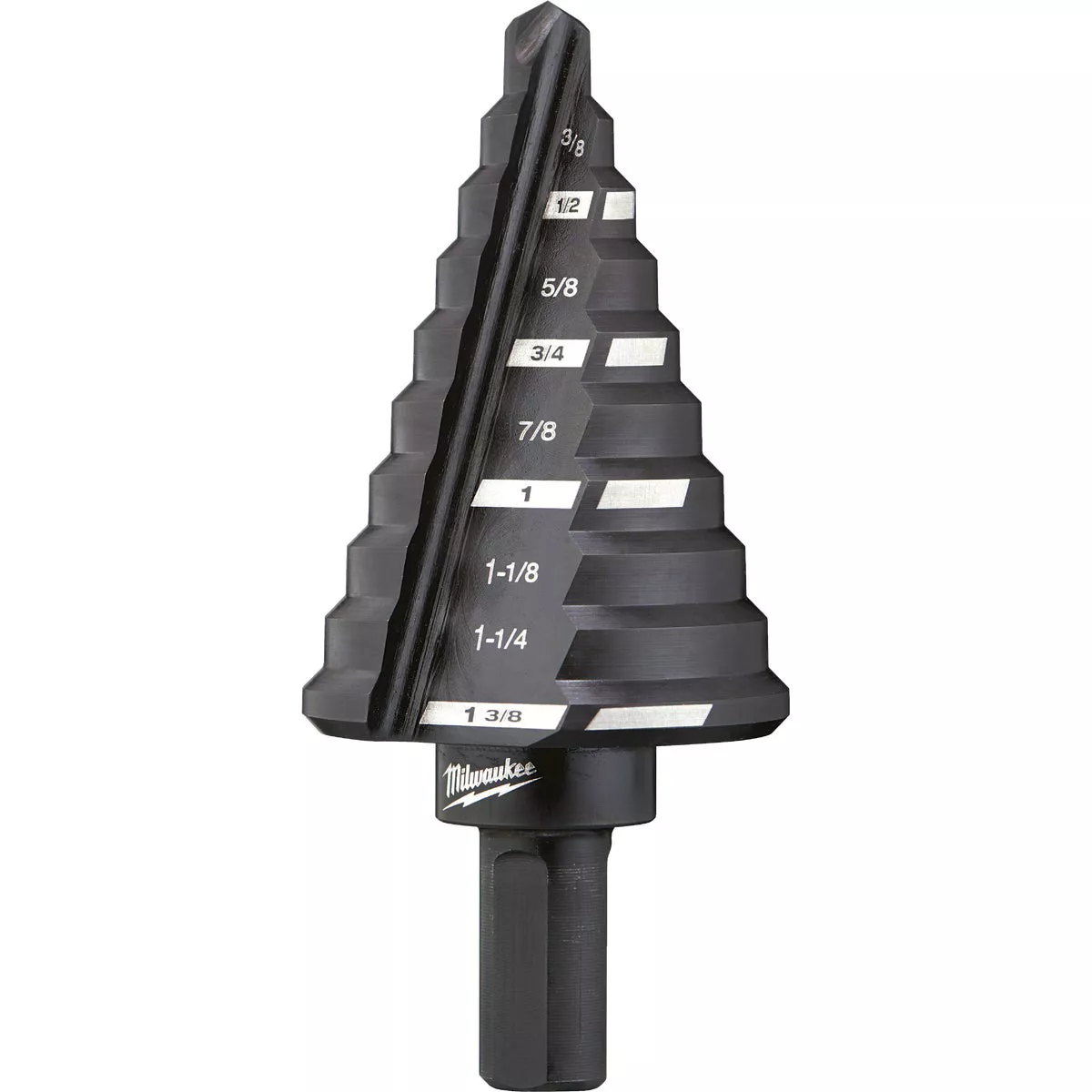 Milwaukee 1/4 In. - 1-3/8 In. #5 Step Drill Bit, 10 Steps