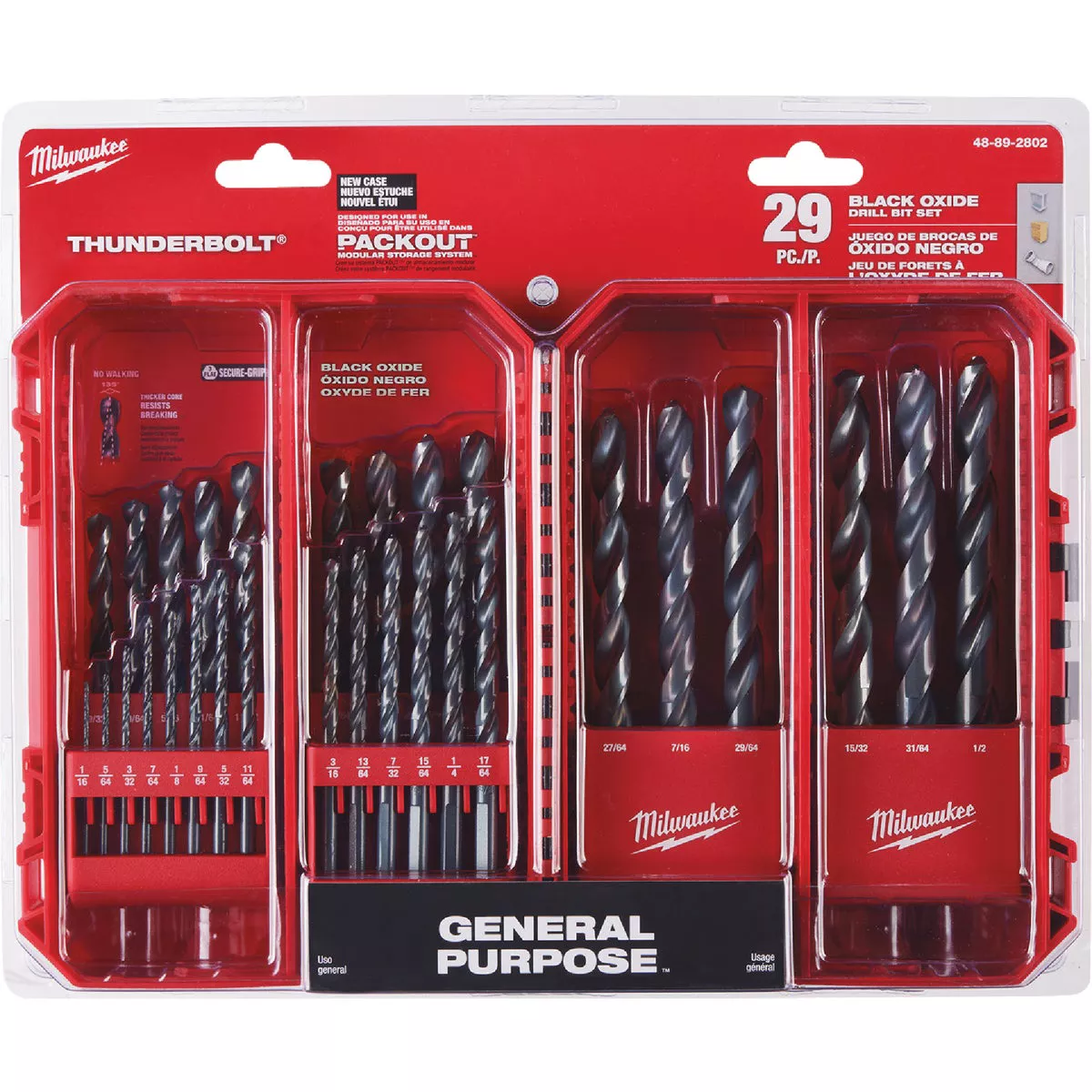 Milwaukee THUNDERBOLT 29-Piece Black Oxide Drill Bit Set, 1/16 In. thru 1/2 In. - photo 2